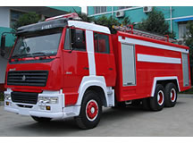 斯太爾后雙橋泡沫消防車