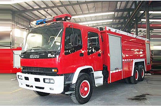 慶鈴五十鈴后雙橋A類泡沫消防車左側(cè)圖片