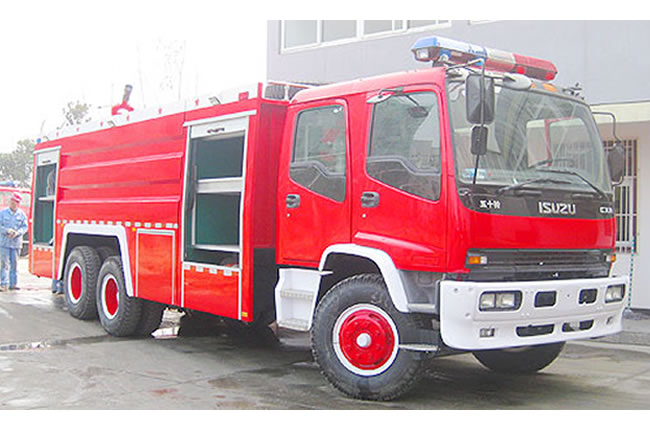 五十鈴后雙橋泡沫消防車右側(cè)展示圖